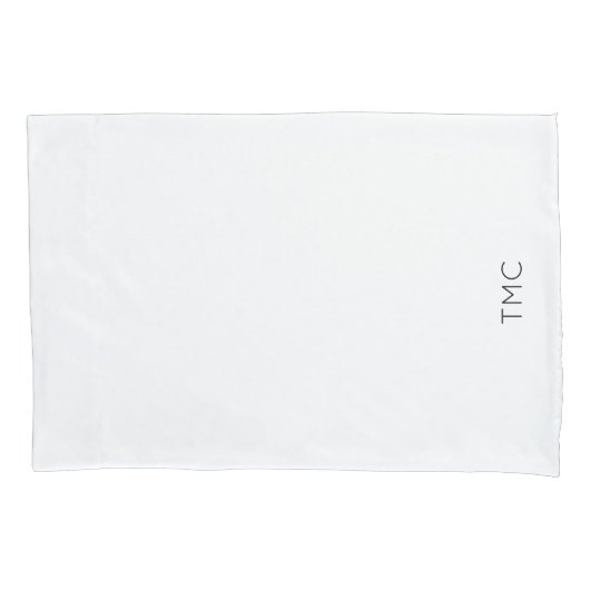 Monogram Initialen Modern Black White Kussensloop (Voorkant)