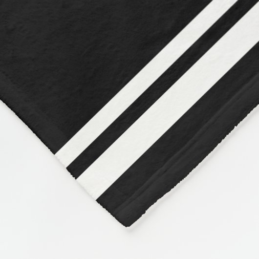 Monogram Initialen Modern Minimaal Lijst Zwart Wit Fleece Deken (Hoek)