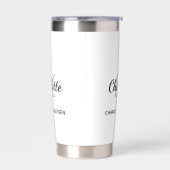 Monogram initialen naam eenvoudig geïsoleerde drinkbeker (Links)