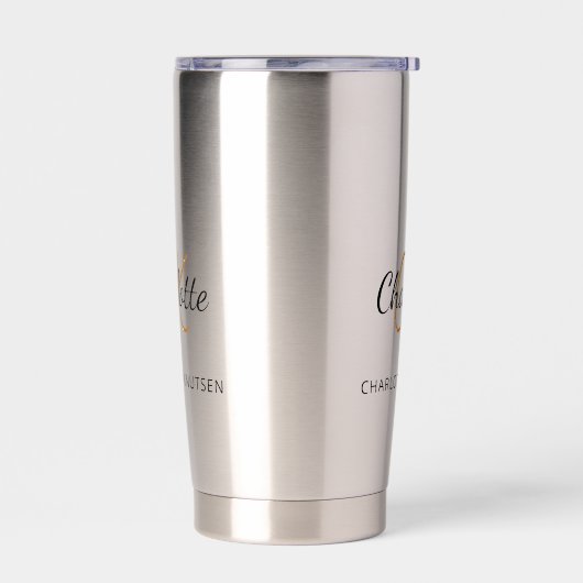 Monogram initialen naam eenvoudig geïsoleerde drinkbeker (Links)