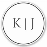 Monogram Initialen Naam Elegant Minimal Wedding Sticker<br><div class="desc">Gedrukt met monogram initialen voor koppels geweldig voor bruiloften,  verlovingen,  jubileum etc (die u kunt bewerken,  wijzigen en personaliseren) in eenvoudig,  elegant ontwerp! Verkrijgbaar in alle maten,  kies gewoon de juiste maat die u nodig hebt.</div>