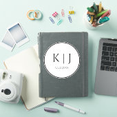 Monogram Initialen Naam Elegante Minimalistische H Sticker (iPad Cover)