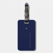 Monogram (initialen + naam) / monogram reizen bagagelabel (Achterkant verticaal)