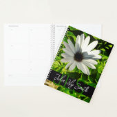 MONOGRAM INITIALEN NAAM WITTE KLEINE BLOEM FOTO PLANNER (Display)