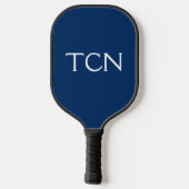Monogram Initialen Navy Blue Trendy Pickleball Paddle (Achterkant)
