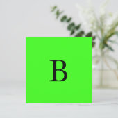 Monogram Initialen Neon Green Bright Colorful Cool (Staand voorkant)