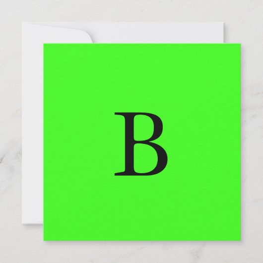 Monogram Initialen Neon Green Bright Colorful Cool (Voorkant)