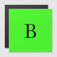 Monogram Initialen Neon Green Bright Colorful Cool