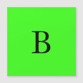 Monogram Initialen Neon Green Bright Colorful Cool (Voorkant)