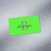 Monogram Initialen Neon Green Colorful de Naam van