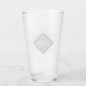 Monogram Initialen op een Glas (Achterkant)