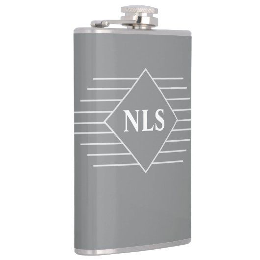 Monogram Initialen op een Hip Heupfles (Rechts)