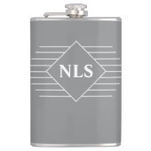 Monogram Initialen op een Hip Heupfles (Voorkant)