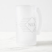 Monogram Initialen op een Matglas Bierpul (Voorkant rechts)