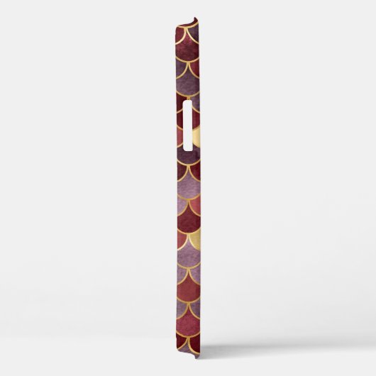 Monogram Initialen Paarse gouden zeemeerminnen Case-Mate iPhone Case (Achterkant / Rechts)