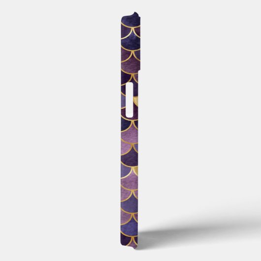 Monogram Initialen Paarse goudkalveren Case-Mate iPhone Case (Achterkant / Rechts)