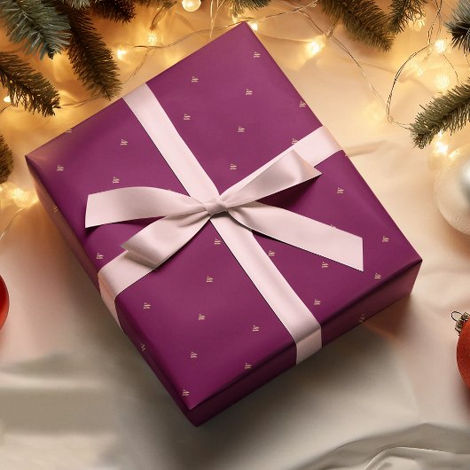 Monogram Initialen Patroon Gift Wrap Wrapping Papi Cadeaupapier