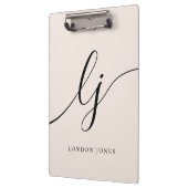 Monogram Initialen Professional Minimal Script Nam Klembord (Links)