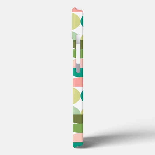 Monogram Initialen Retro geometrisch groen Case-Mate iPhone Case (Achterkant / Links)