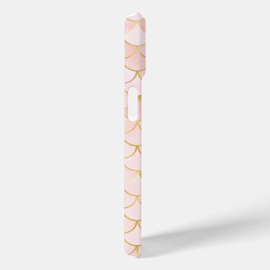 Monogram Initialen Roze Blush Gold Mermaid Scales Case-Mate iPhone Case (Achterkant / Rechts)