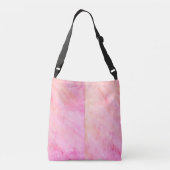 Monogram Initialen Roze Waterverf Crossbody Tas (Achterkant)