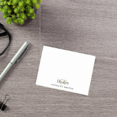 Monogram initialen script wit zwart post-it® notes