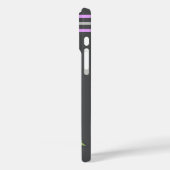 MONOGRAM initialen strepen Donkergrijs Case-Mate iPhone Case (Achterkant / Links)