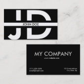 Monogram Initialen Visitekaartje (Voorkant / Achterkant)