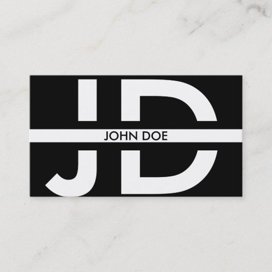 Monogram Initialen Visitekaartje (Voorkant)