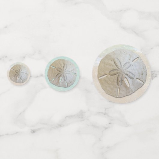 Monogram Initialen voor zanddollar Confetti (Achterkanten)
