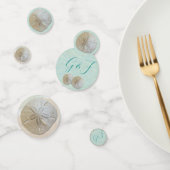 Monogram Initialen voor zanddollar Confetti (Groep)