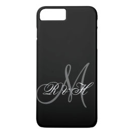 MONOGRAM-INITIALEN VOOR ZWARTE GRAY 	iPhone 8/7 PLUS HOESJE