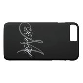 MONOGRAM-INITIALEN VOOR ZWARTE GRAY Case-Mate iPhone CASE (Achterkant (Horizontaal))
