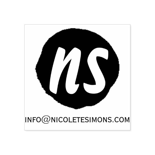 Monogram Initialen Website | Rubberpitten Rubberstempel (Afrduk)