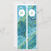 Monogram Initialen Whimsical Twee Bladwijzer (Voorkant)