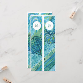 Monogram Initialen Whimsical Twee Bladwijzer