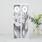 Monogram Initialen Whimsical Twee Bladwijzer (Staand voorkant)