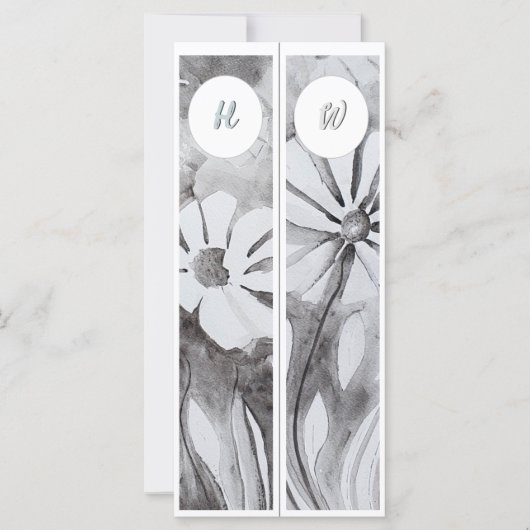 Monogram Initialen Whimsical Twee Bladwijzer (Voorkant)