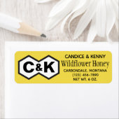Monogram Initialen Wildflower Honey Jar Labels (Insitu)