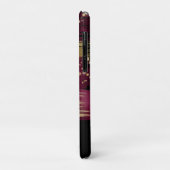 Monogram Initialen Zwart Bourgogne Goud Case-Mate iPhone Case (Achterkant/links)