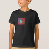 Monogram Initials Grunge Funky Purple Green Art T-shirt (Voorkant)