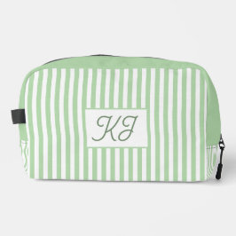 Monogram Initials Striped Custom Toilettasje
