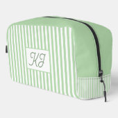 Monogram Initials Striped Custom Toilettasje (Rechterhoek)