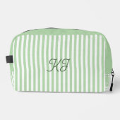 Monogram Initials Striped Custom Toilettasje (Voorkant)