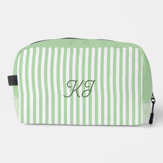 Monogram Initials Striped Custom Toilettasje (Voorkant)