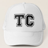 Monogram Initials Trucker Pet (Voorkant)