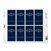 Monogram initials wedding frame minimal design etiket (Full Sheet)