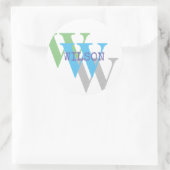 MONOGRAM INITIËLE NAAM Sticker persoonlijk woord (Tas)