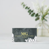 Monogram Ink (geel) Visitekaartje (Staand voorkant)