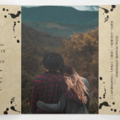  Monogram & Inktvlek Bruiloft Suite Drieluik Uitnodiging (Binnenkant midden)